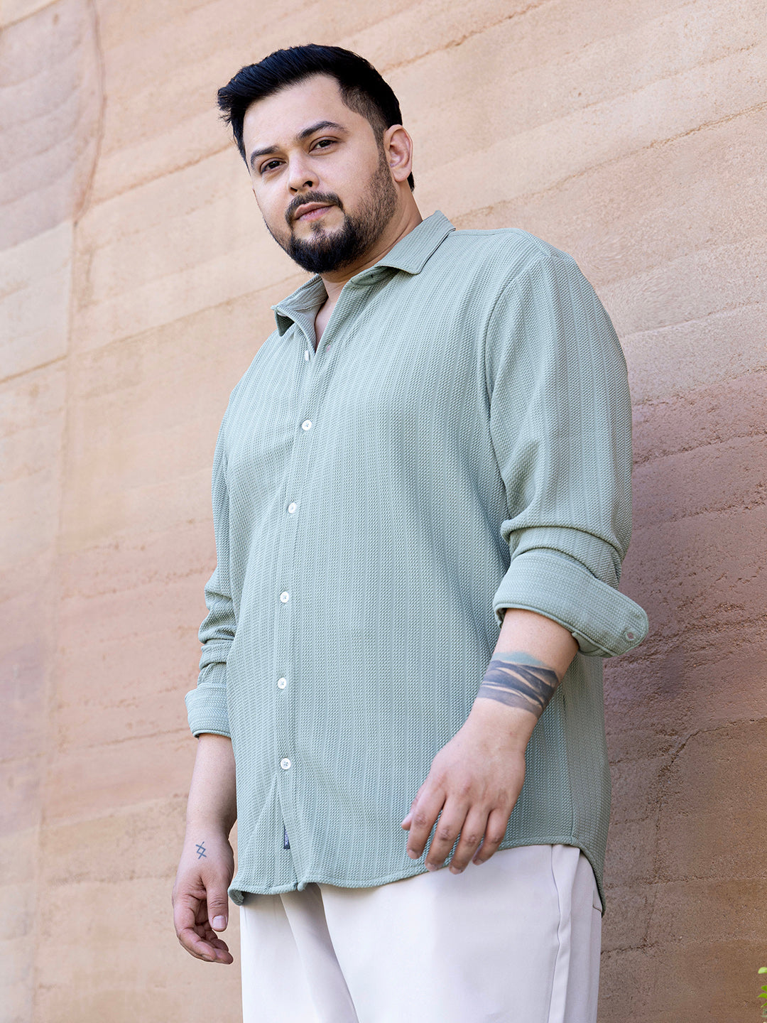 Rope-Textured Shirt