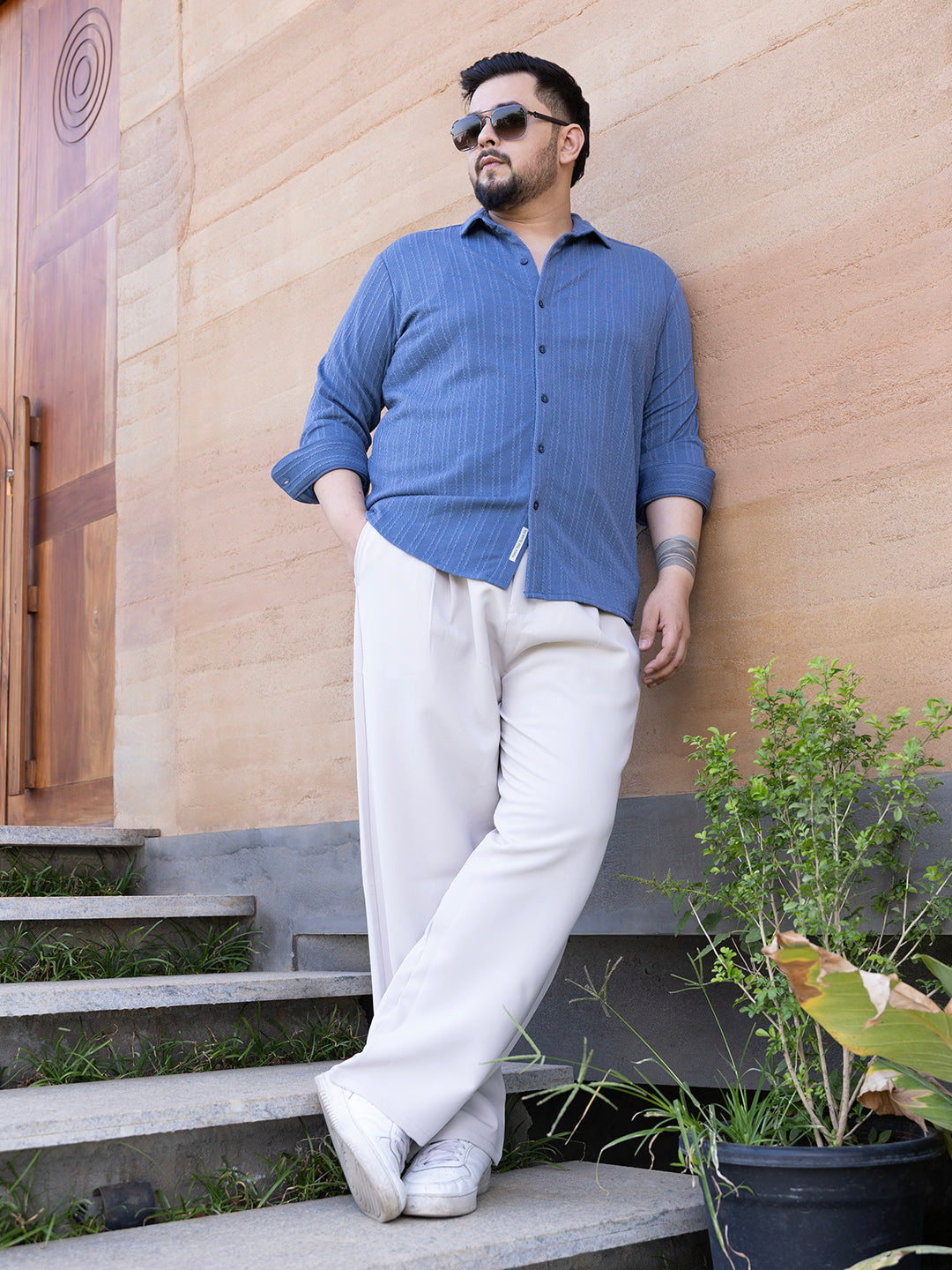 Parallel-Crease Tactile Shirt