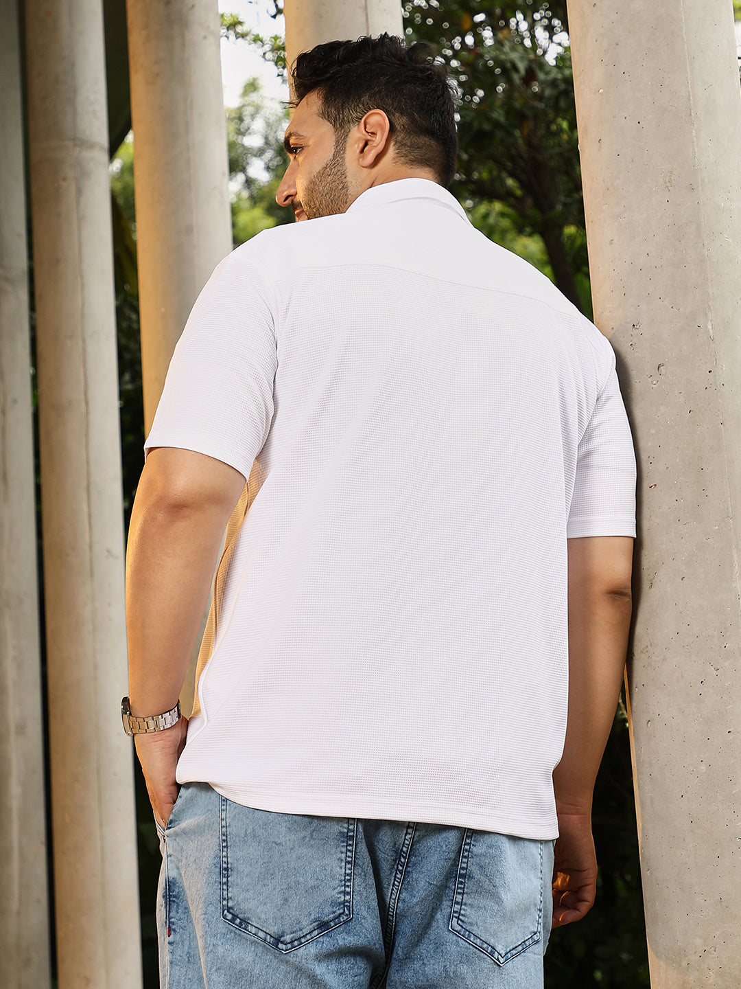Waffle-Utility Oversized Shirt