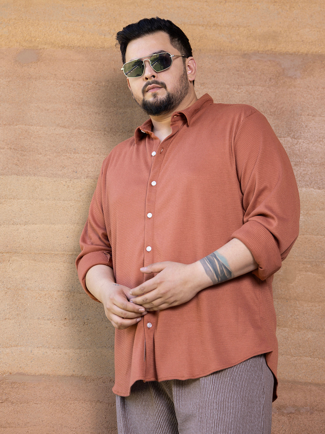 Waffle-Knit Shirt