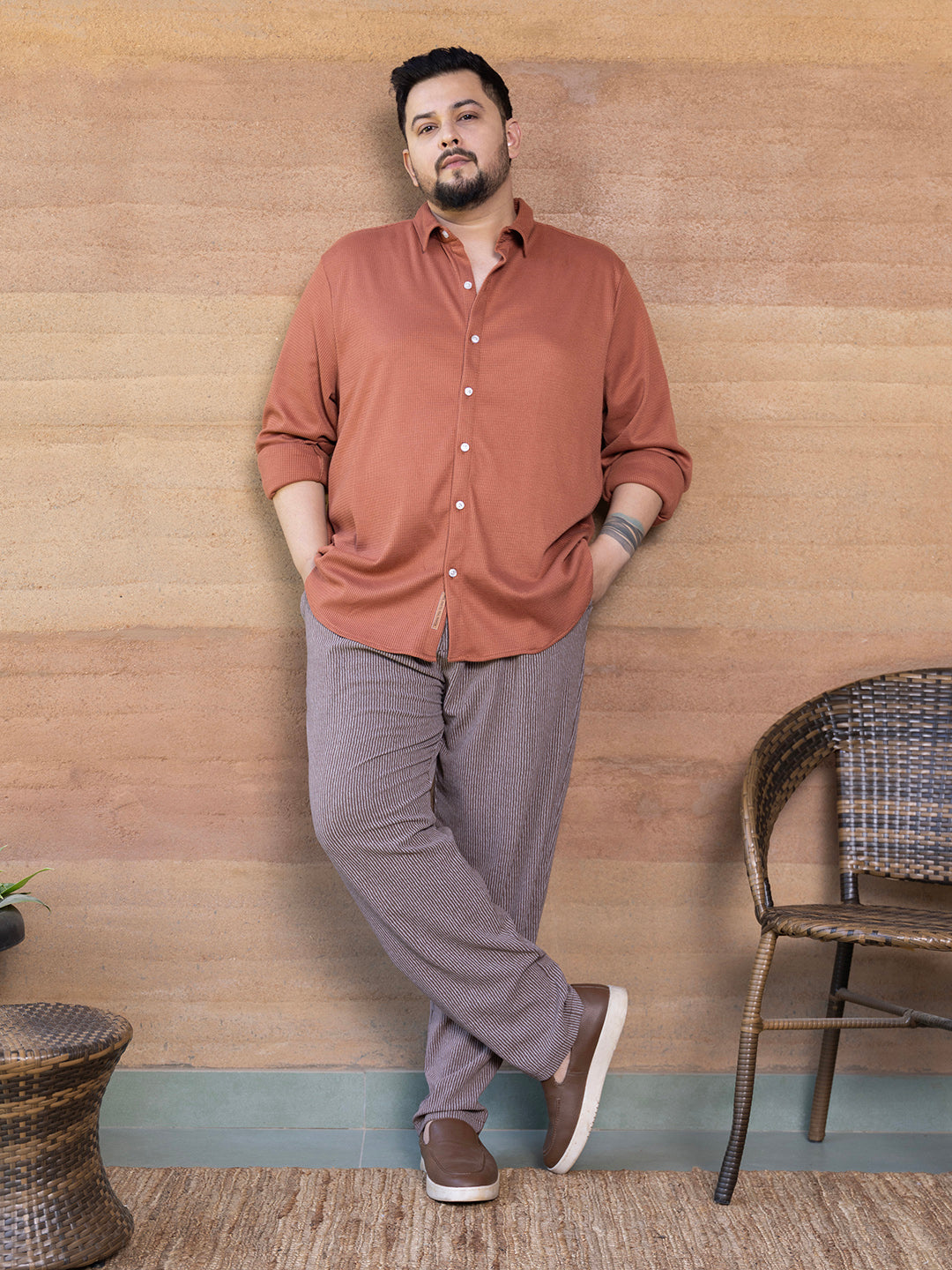Waffle-Knit Shirt