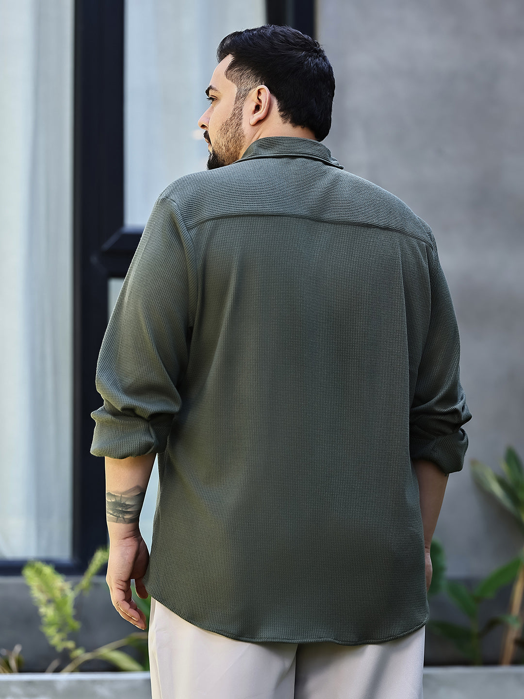 Waffle-Knit Shirt