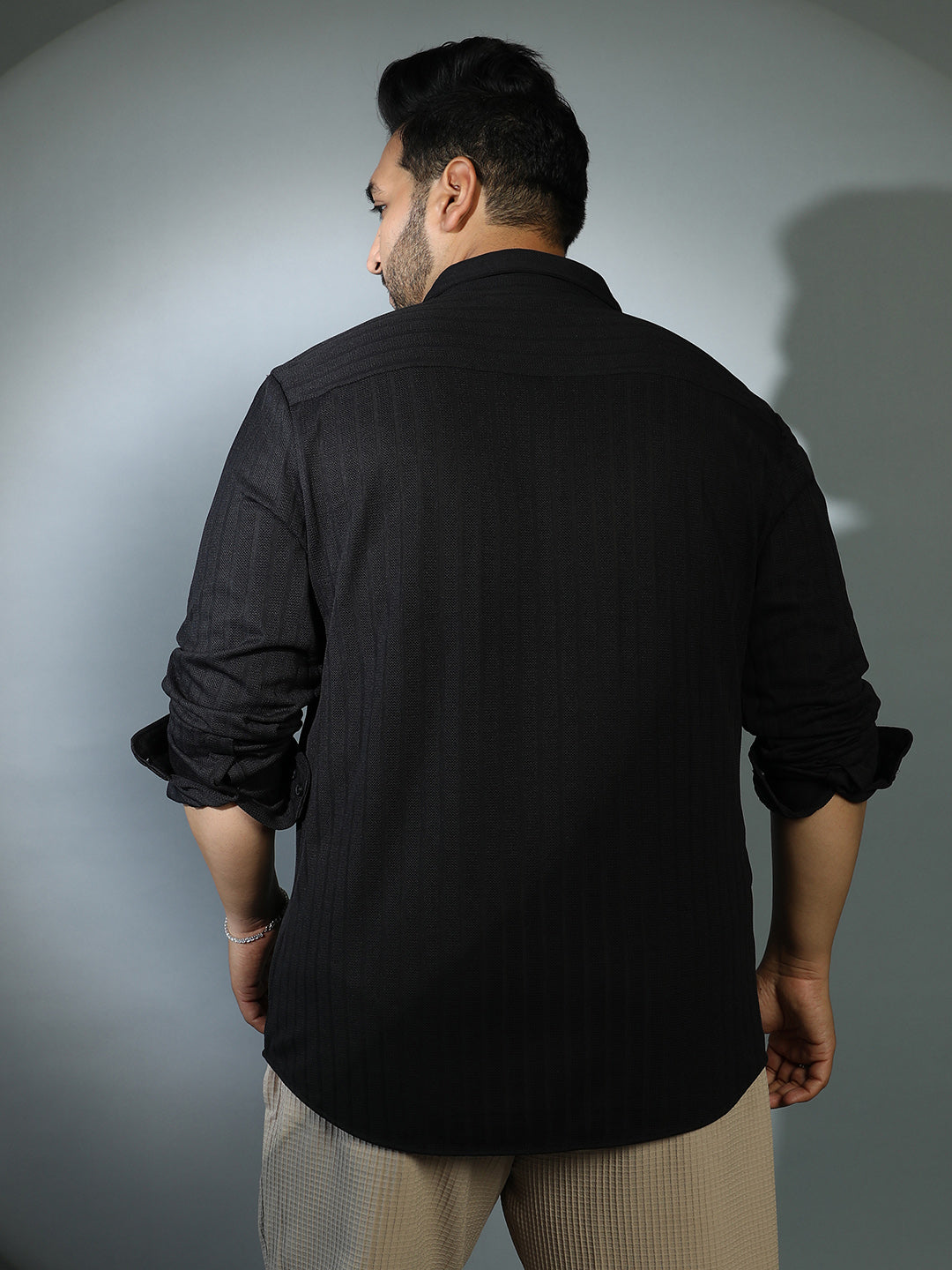 Chevron-Panel Tactile Shirt