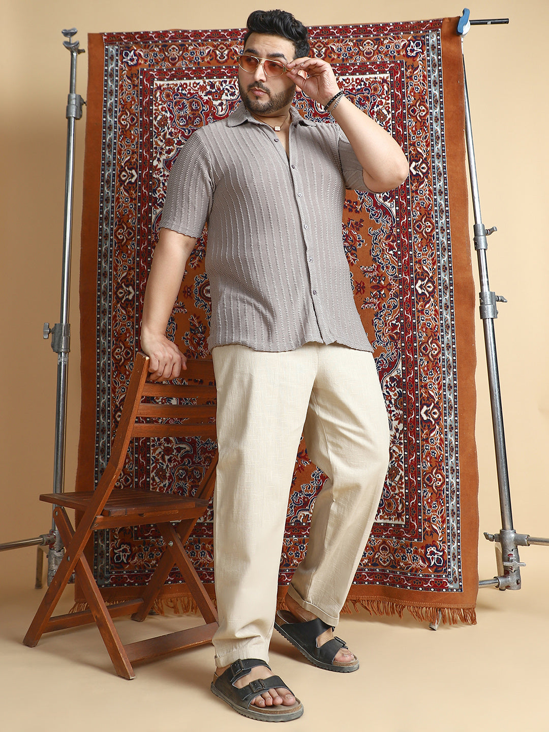 Cross-Stitch Stripe Knit Shirt