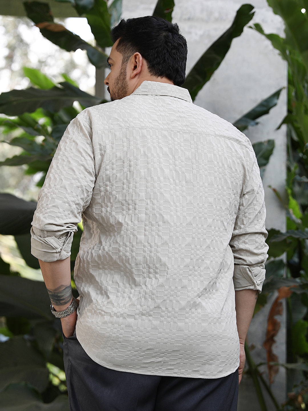 Embossed Geometric Shirt