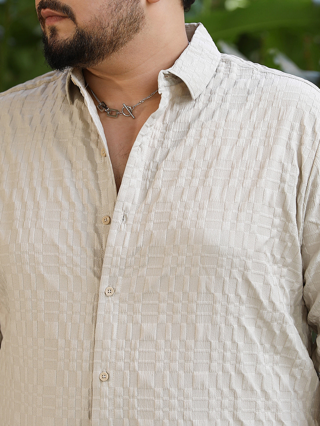 Embossed Geometric Shirt