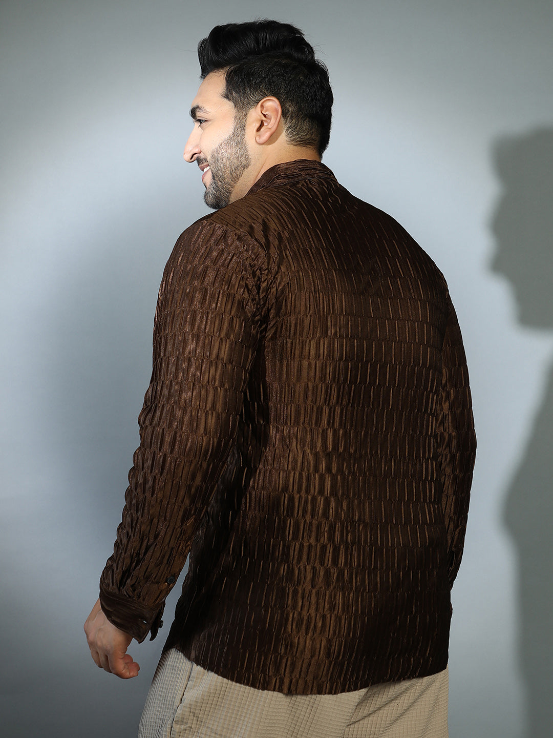 Ruche-Pleated Shirt