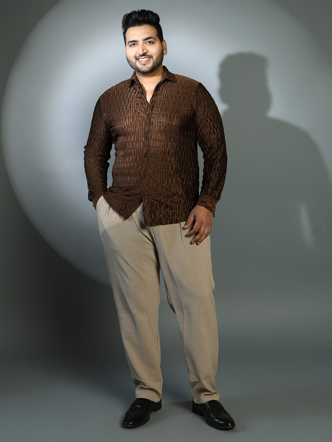 Ruche-Pleated Shirt