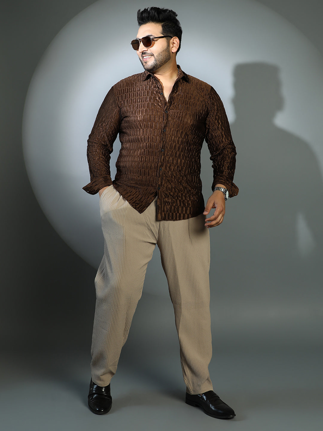 Ruche-Pleated Shirt
