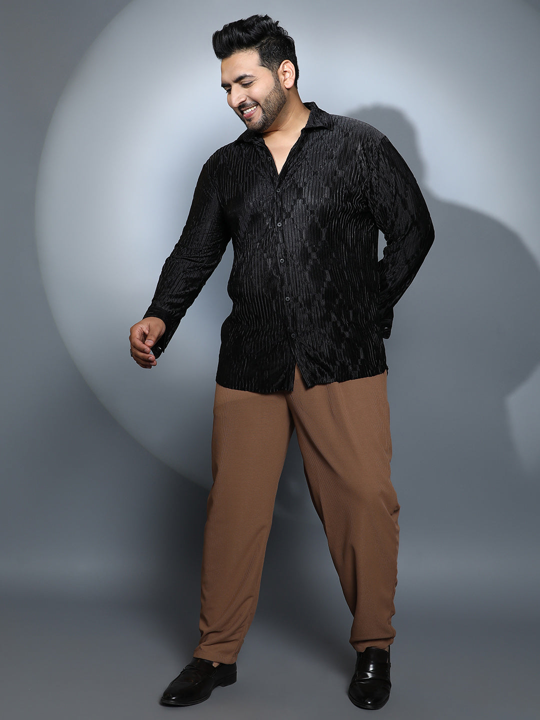 Shard-Pleated Shirt