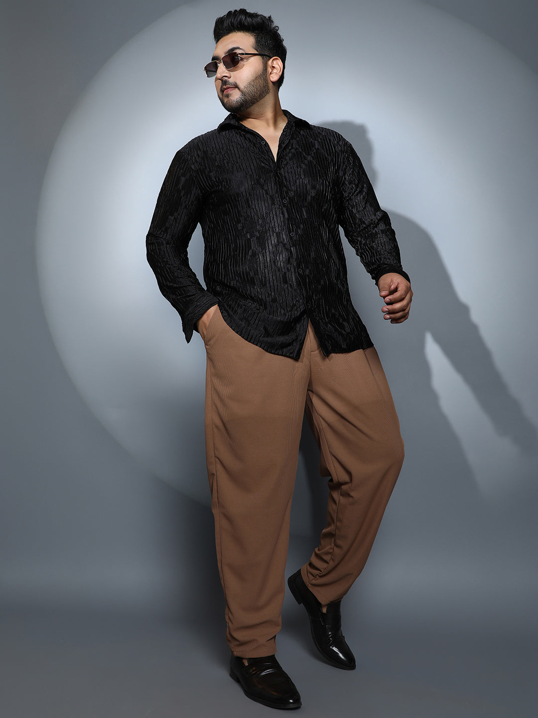 Shard-Pleated Shirt
