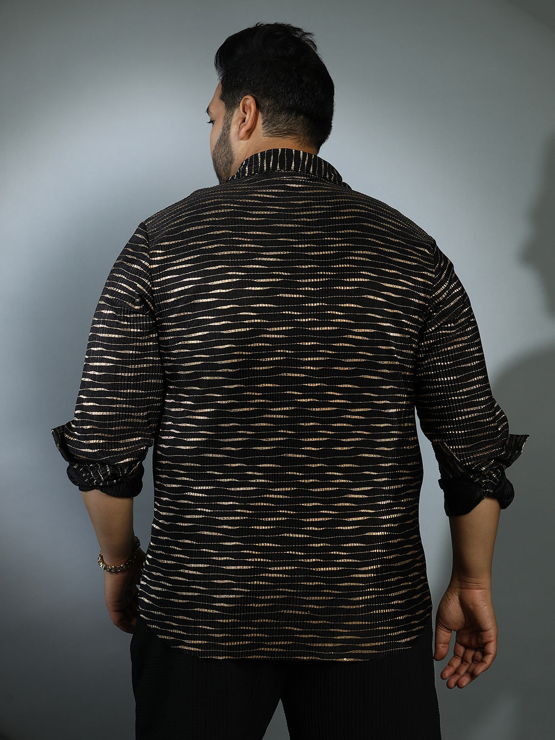 Vined-Pleated Shirt