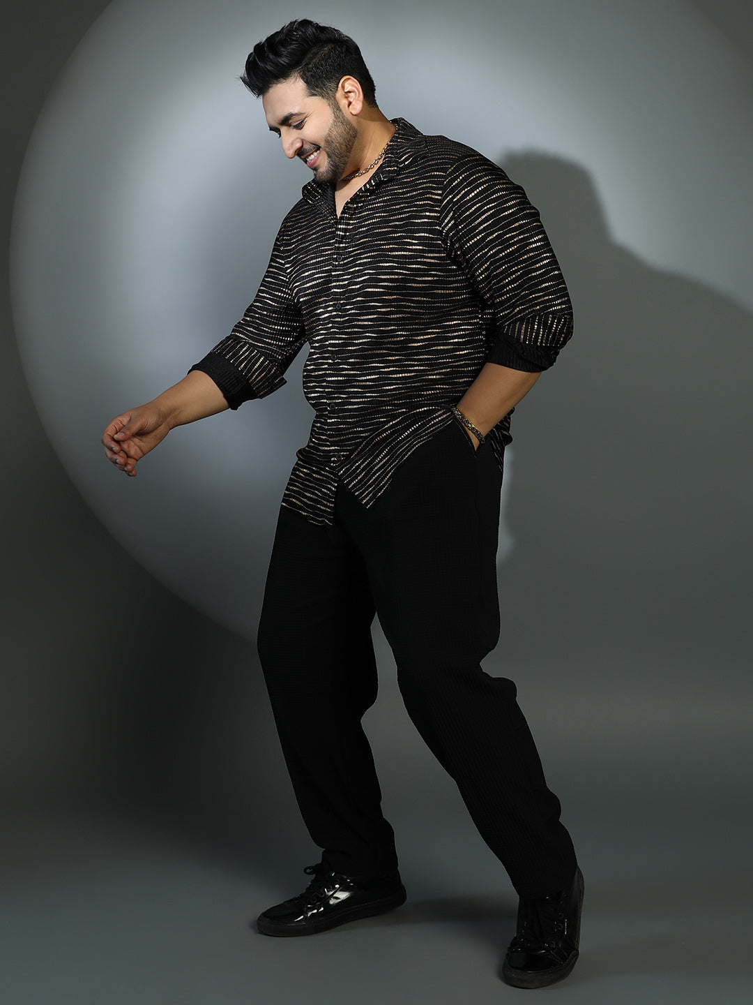 Vined-Pleated Shirt