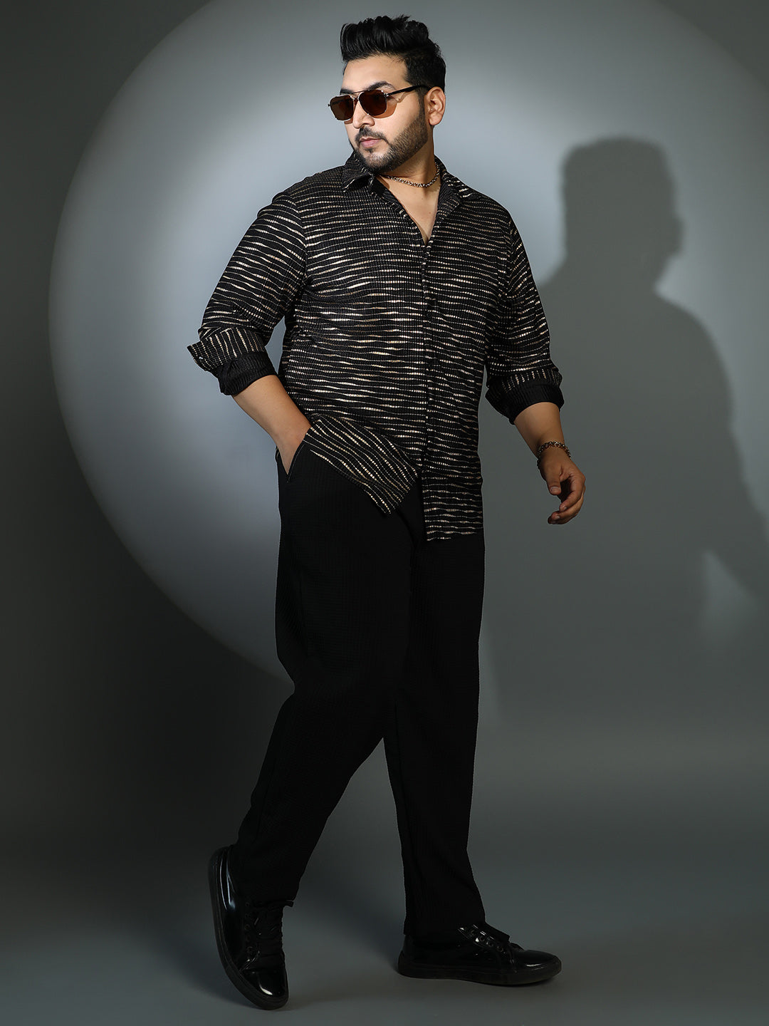 Vined-Pleated Shirt