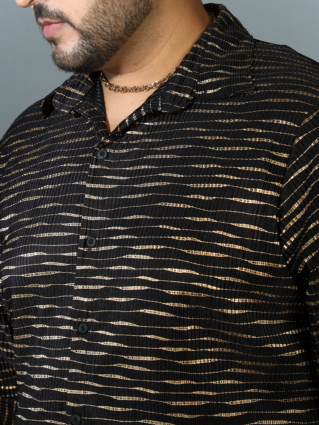 Vined-Pleated Shirt
