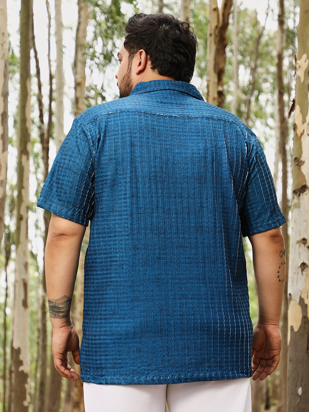 Dye-Textured Cuban Oversized Shirt