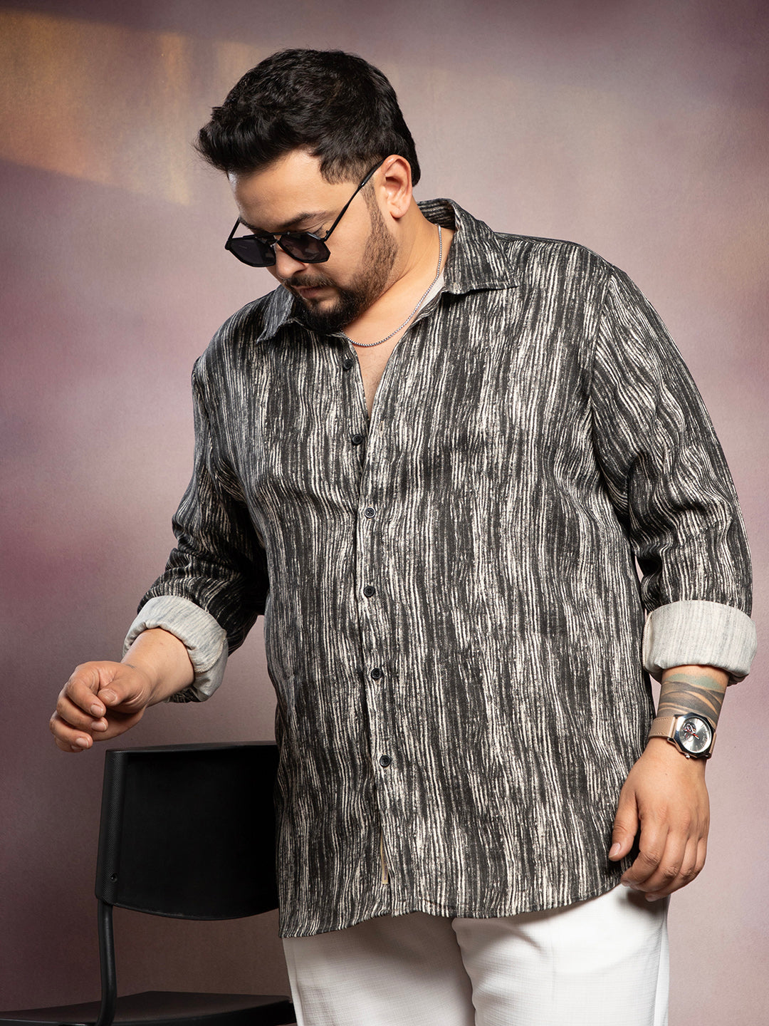 Distortion-Weave Shirt