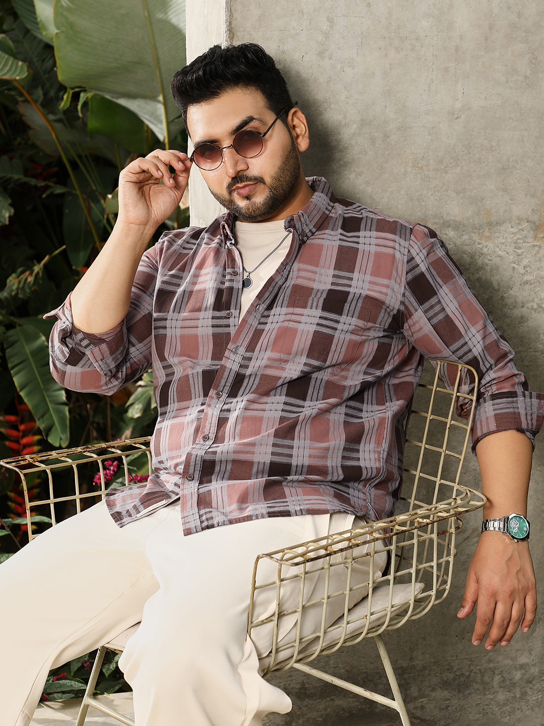 Button-Down Check Regular Shirt