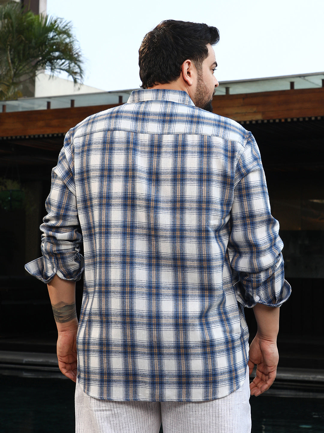 Gradient-Check Regular Shirt