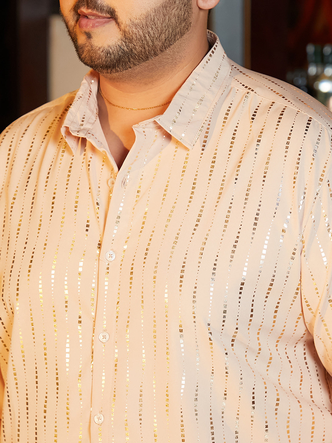 Metallic-Vined Shirt