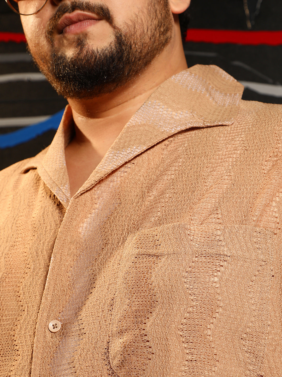 Swirl Open-Knit Shirt