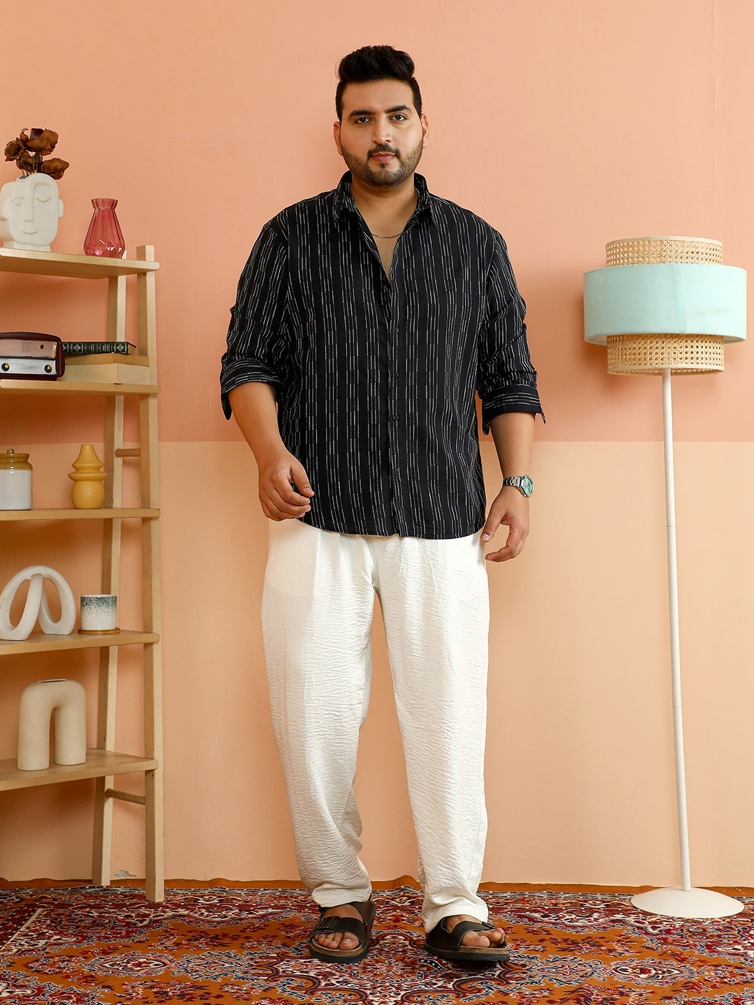 Gradient-Pinstriped Shirt