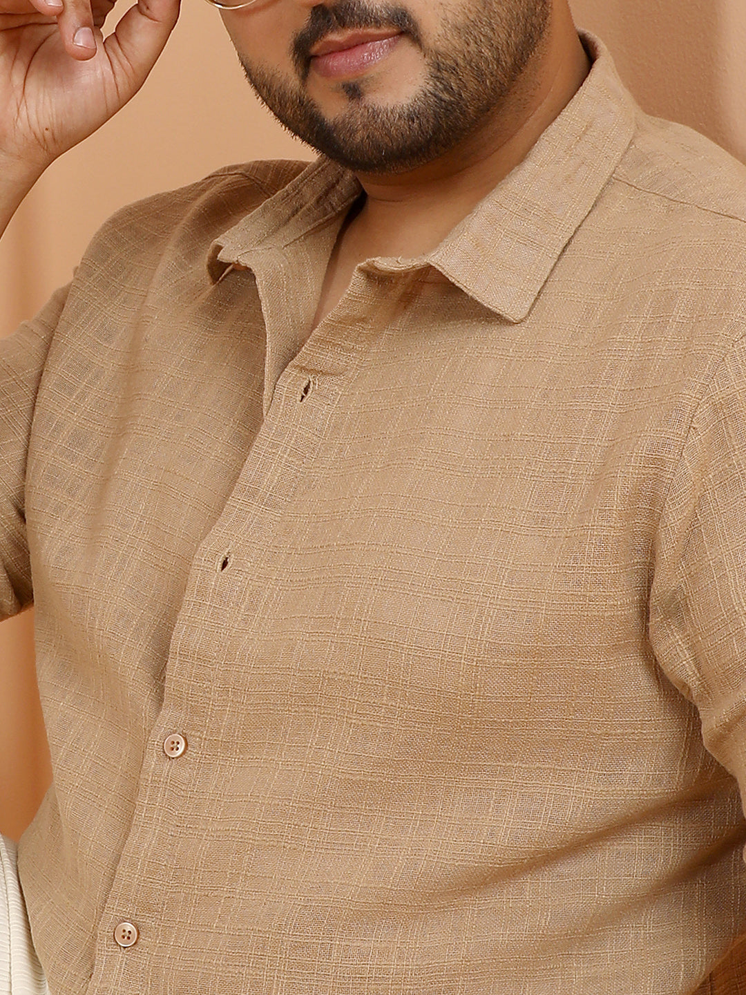Heathered-Woven Shirt