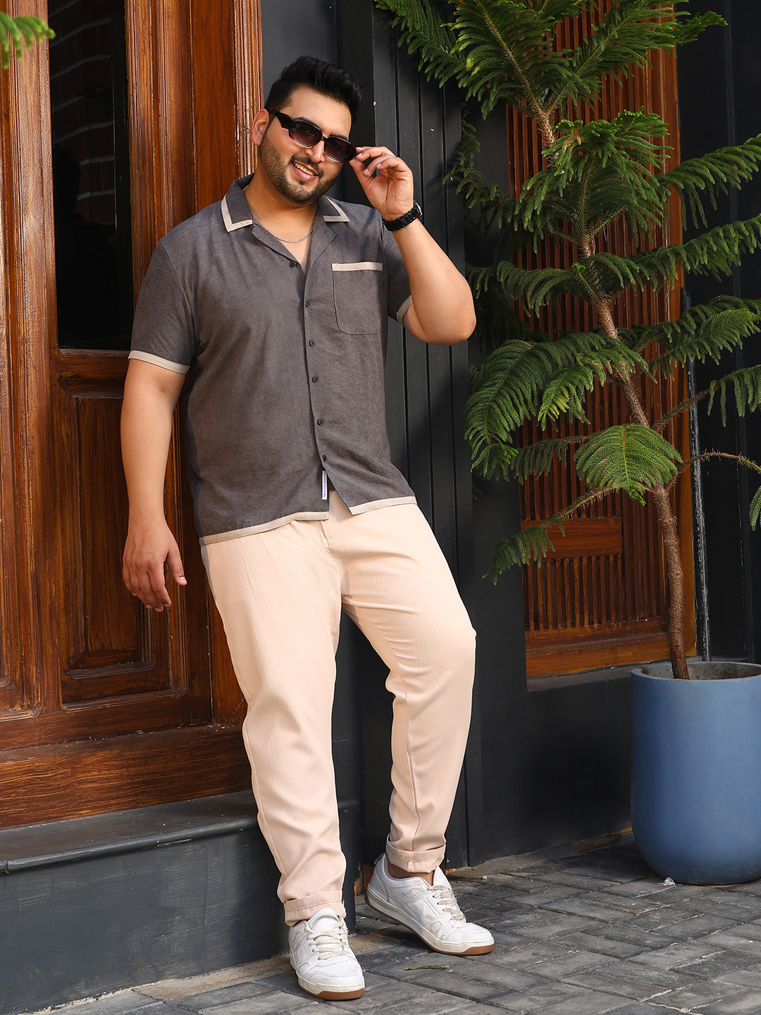 Contrast-Cuban Shirt