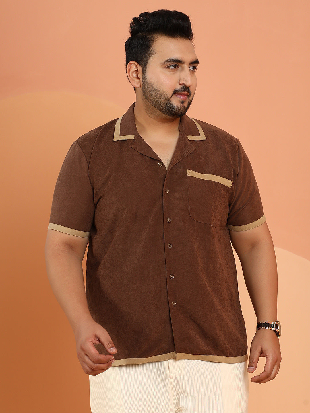 Contrast-Cuban Shirt