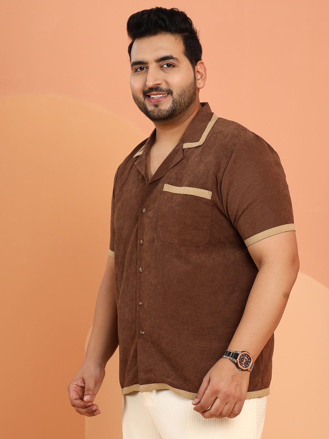 Contrast-Cuban Shirt