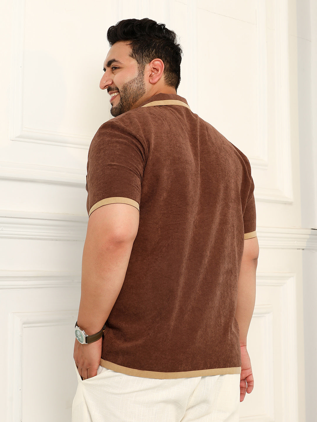 Contrast-Cuban Shirt