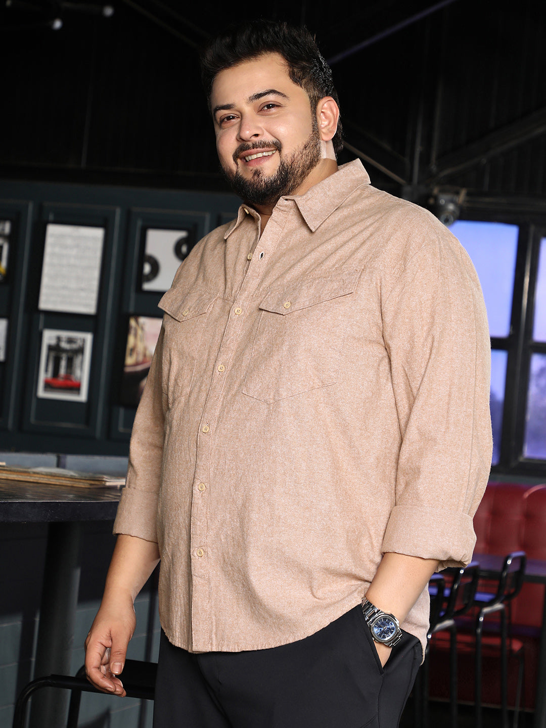 Utility-Brushed Shirt