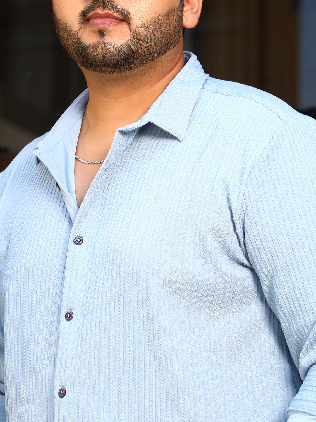 Rope-Striped Tactile Shirt