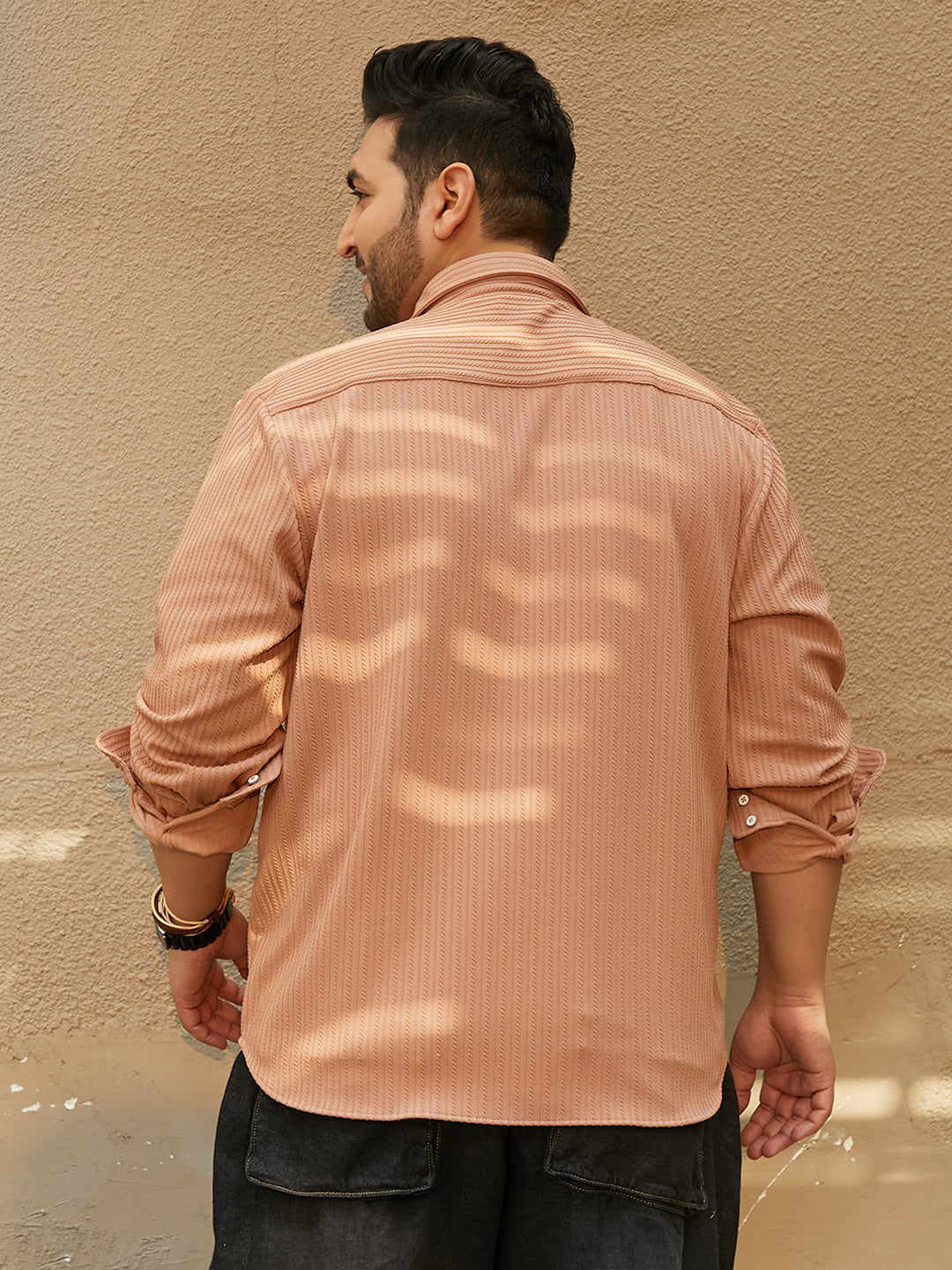 Rope-Striped Tactile Shirt