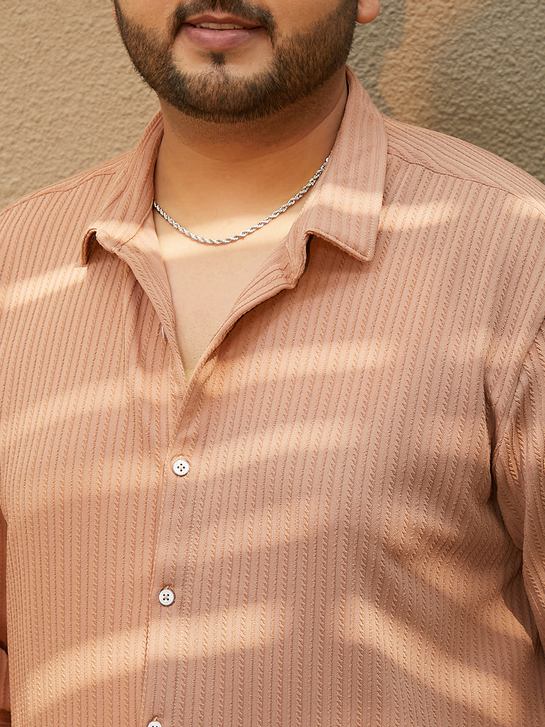 Rope-Striped Tactile Shirt
