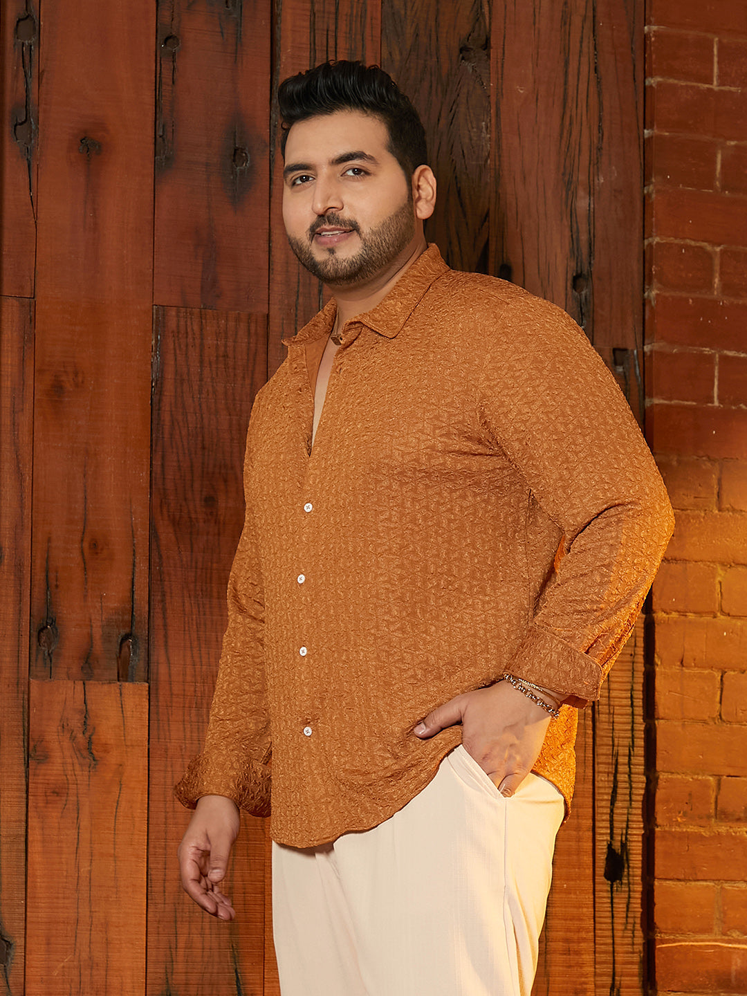 Bloom-Textured Shirt