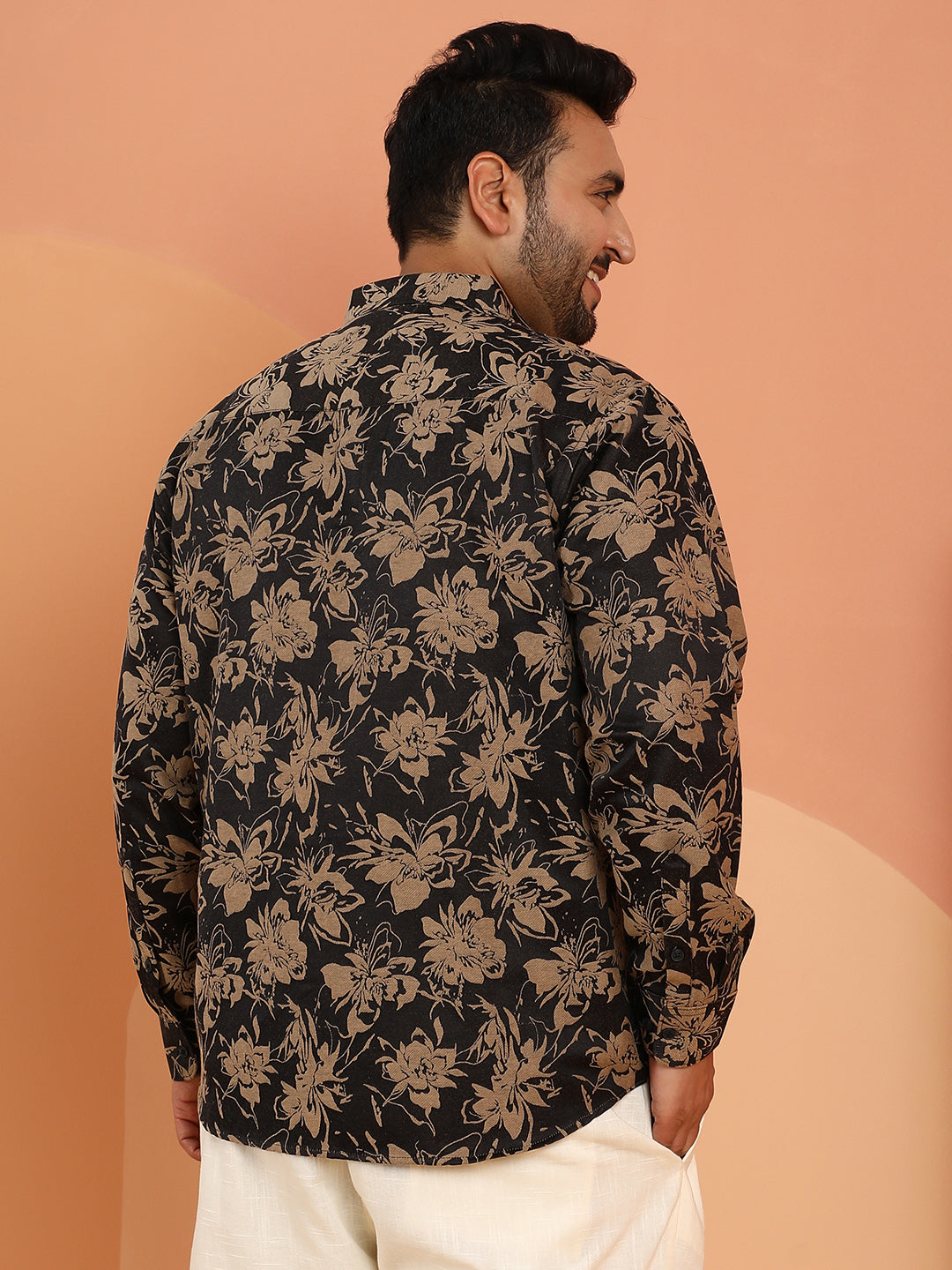 Contrast-Bloom Shirt