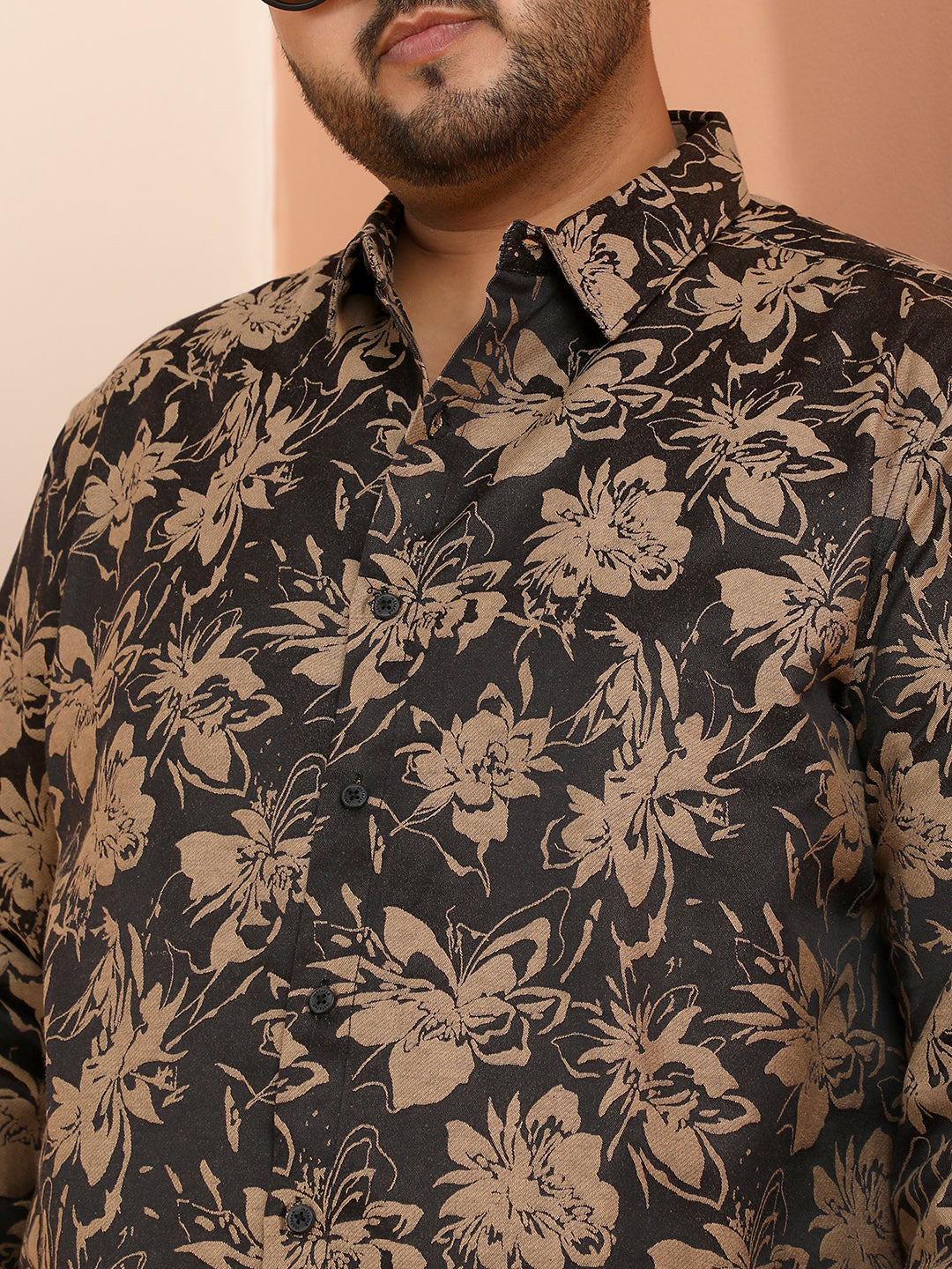 Contrast-Bloom Shirt