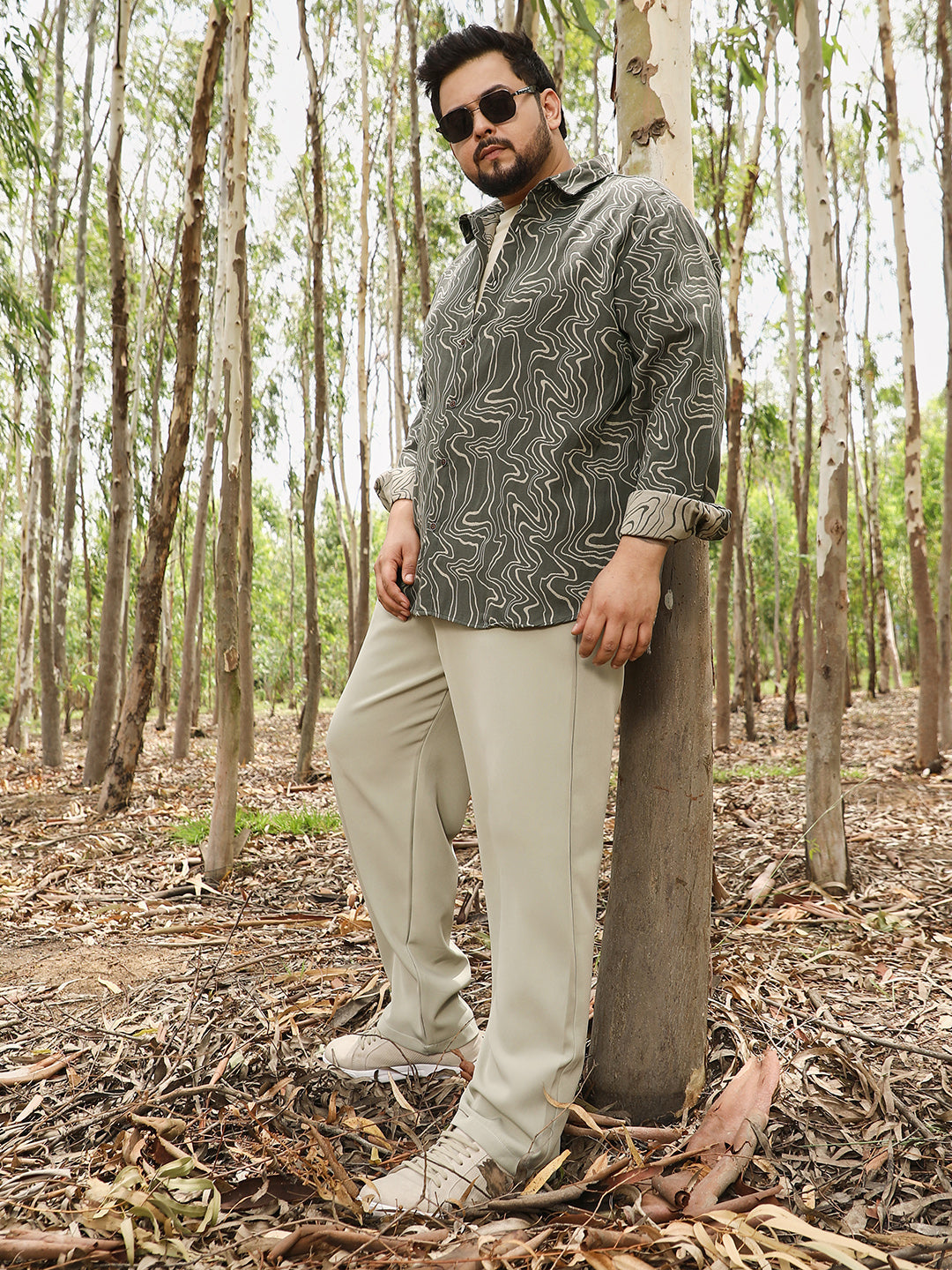 Constract-Fluid Jacquard Shirt