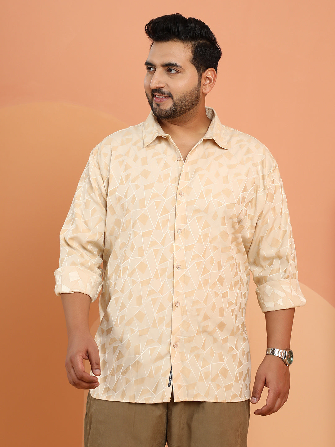 Block Geometric-Veined Shirt