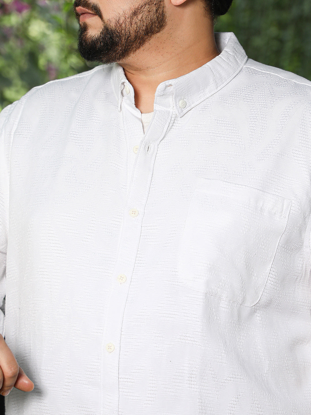 Self-Abstract Jacquard Shirt