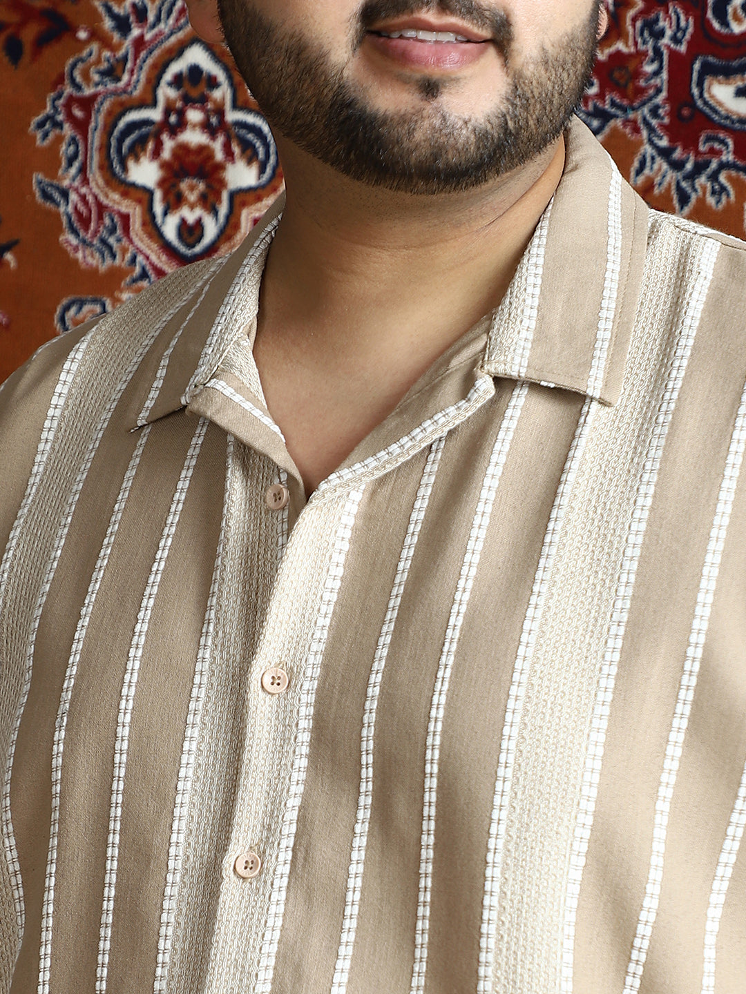 Tactile-Lined Cuban Shirt