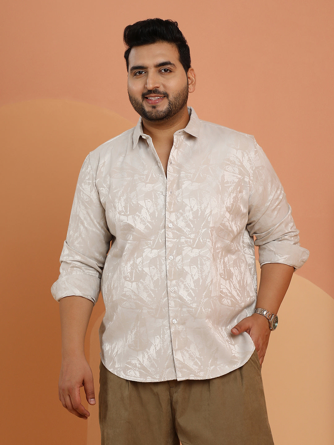 Foliage-Jacquard Shirt