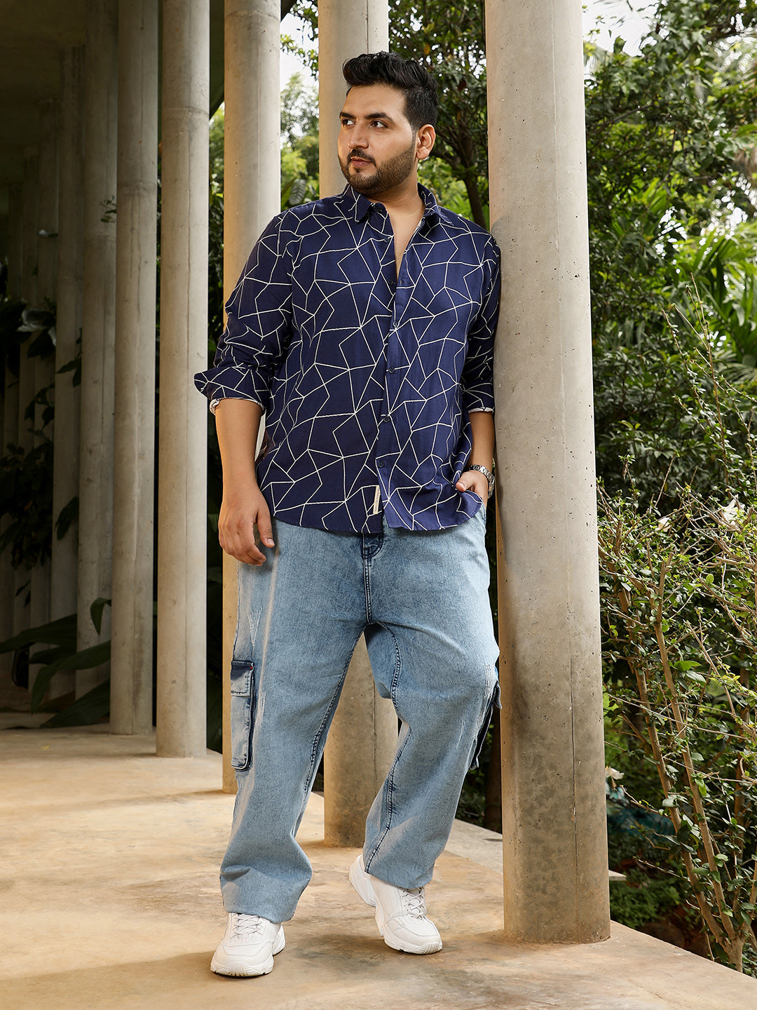 Mosaic-Jacquard Shirt