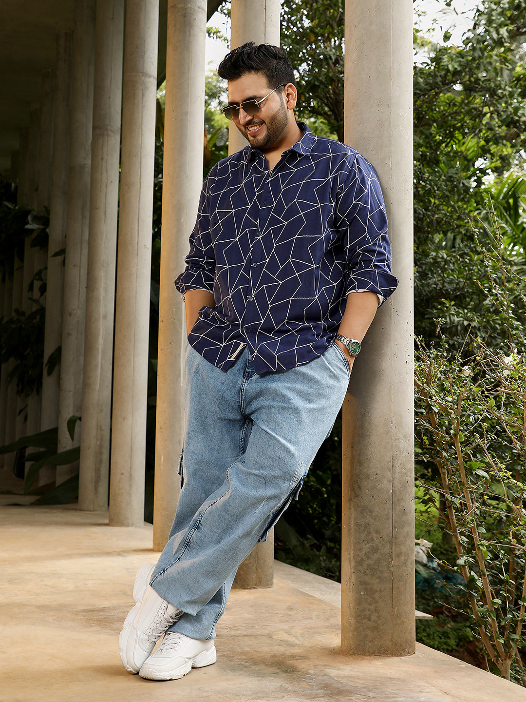 Mosaic-Jacquard Shirt
