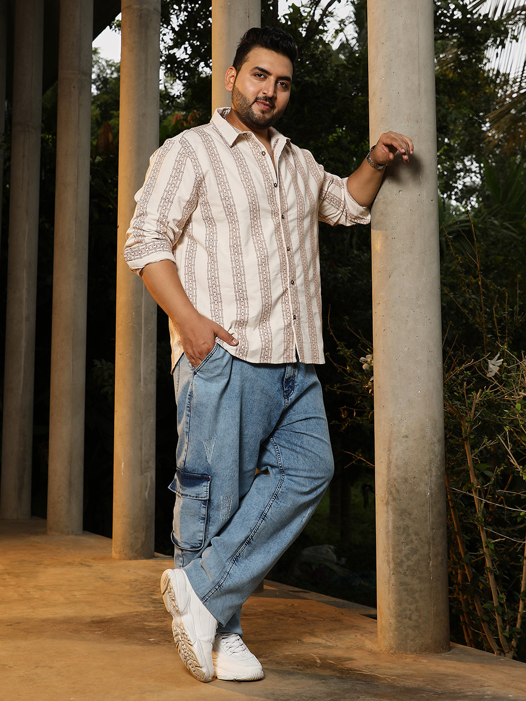 Indie-Stripe Jacquard Shirt
