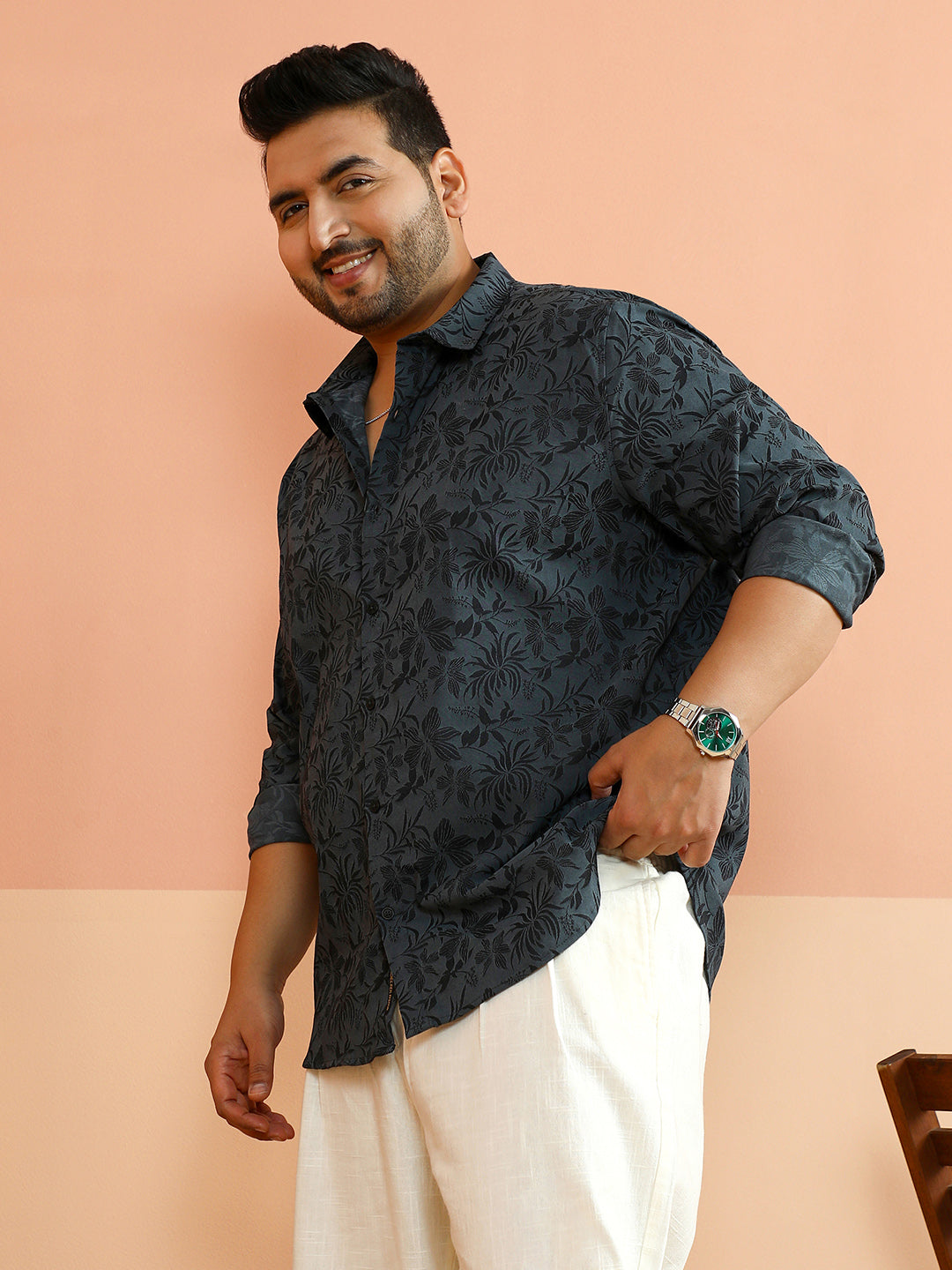 Botanical-Jacquard Shirt
