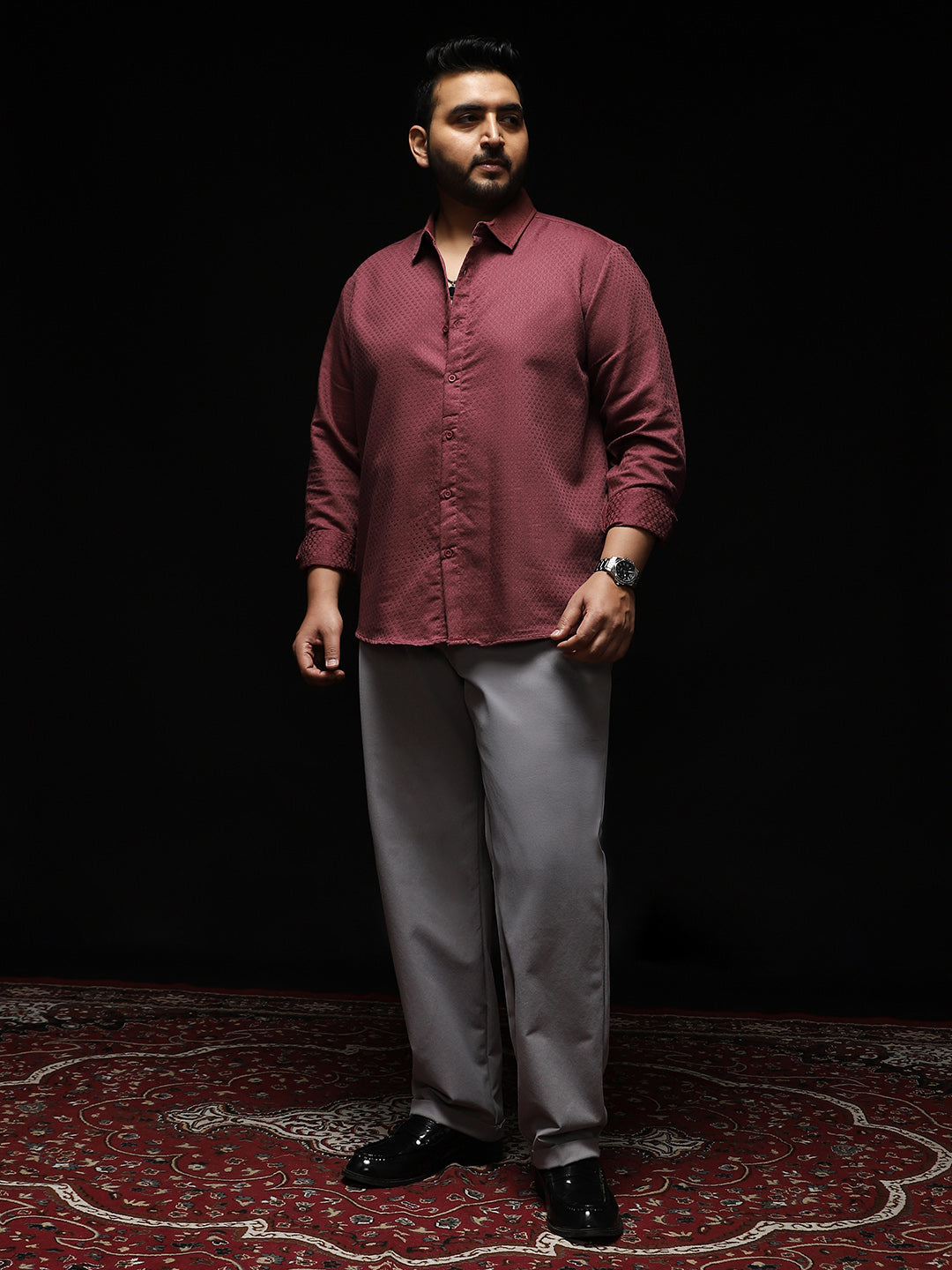 Indie-Motif Jacquard Shirt
