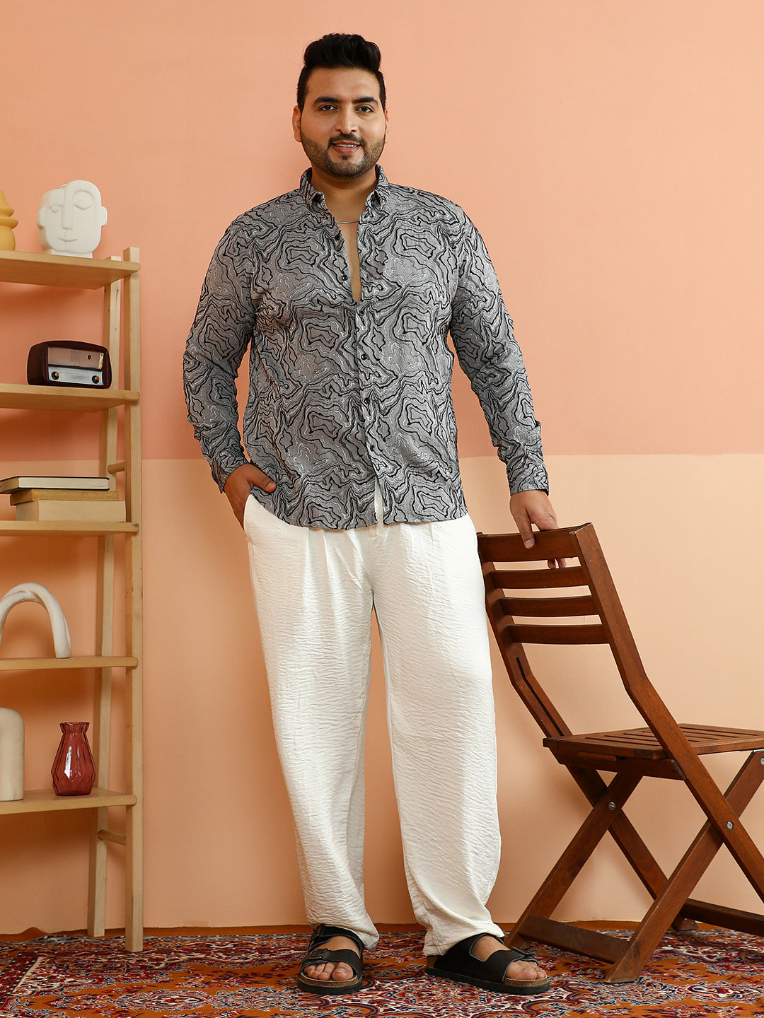 Fluid-Jacquard Shirt