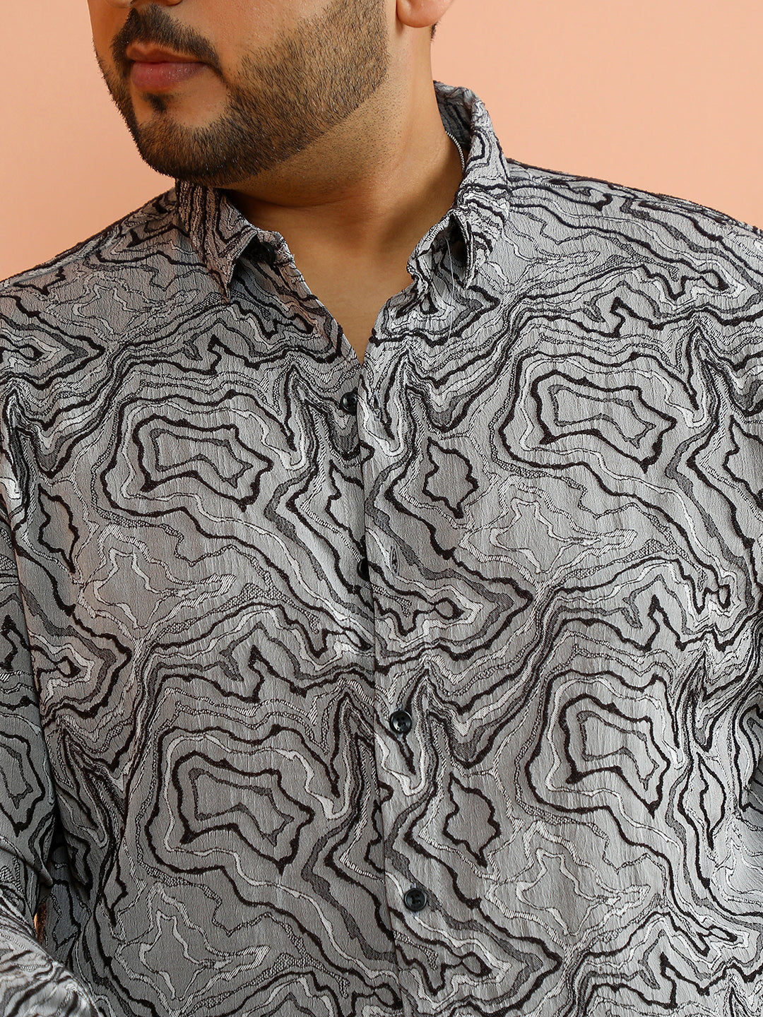 Fluid-Jacquard Shirt